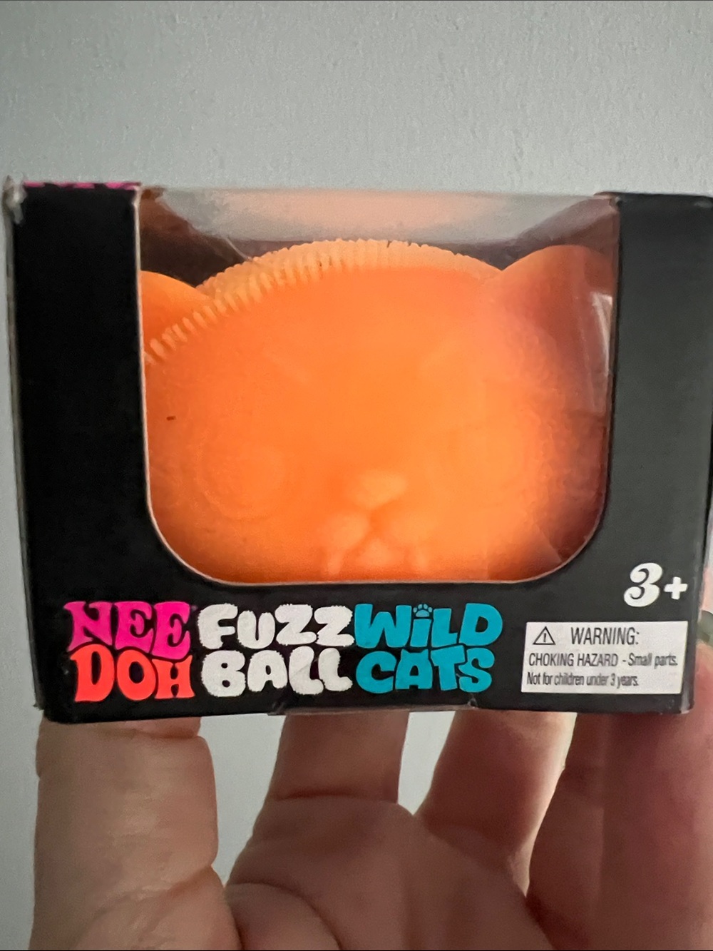 NWT! NeeDoh Wild Cats Fuzz Ball - Neon Orange Stress Toy